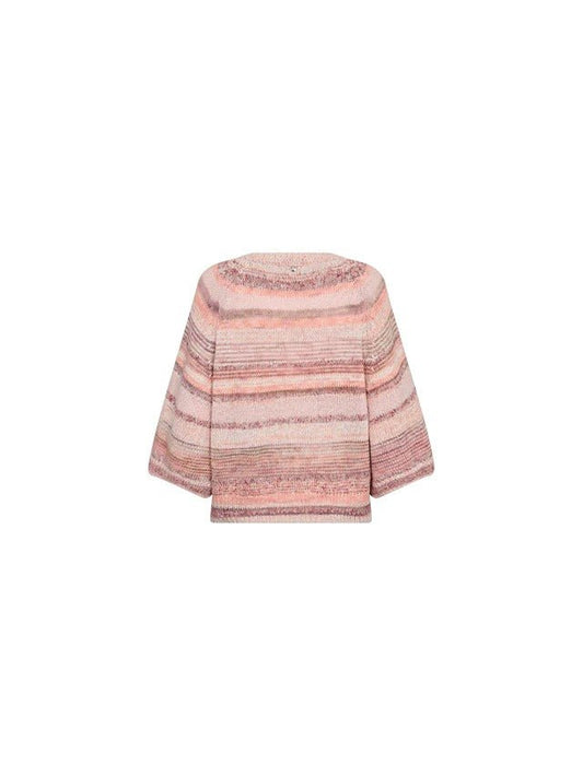 Young Ideas/Henmores - Edele Stripe 3/4 Sleeve Jumper - 166 Peachy - S