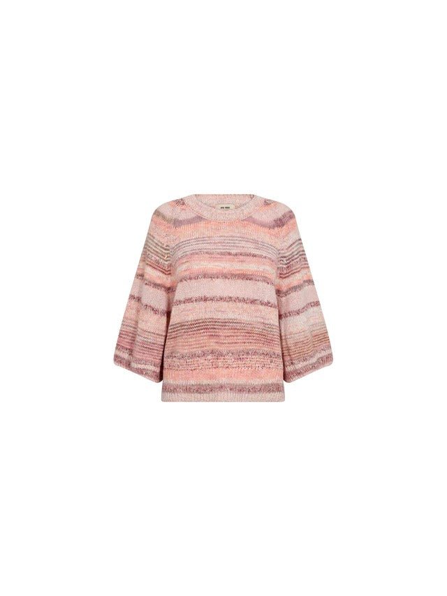 Young Ideas/Henmores - Edele Stripe 3/4 Sleeve Jumper - 166 Peachy - S