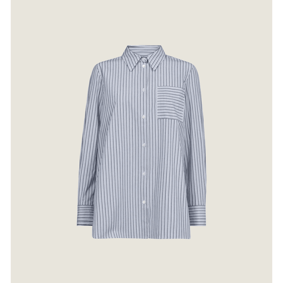 Young Ideas/Henmores - Elinda Slim Stripe Shirt - 835 Brunnera Blue - XS