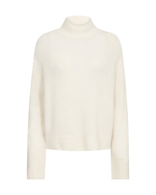 Young Ideas & Henmores -Erim Thora Highneck Knit -180 Ecru -M