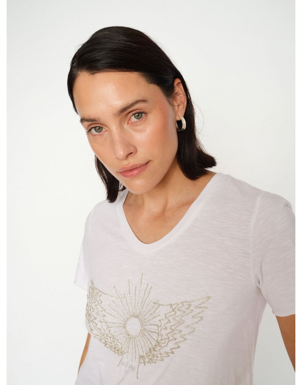 Young Ideas/Henmores - Gethi O - SS Glam T-Shirt - 101 White - XS