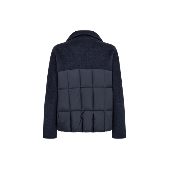Young Ideas & Henmores -Harriet Loisa Knit Padded Jacket -468 Salute Navy -XS