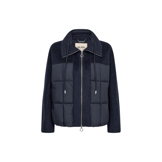 Young Ideas & Henmores -Harriet Loisa Knit Padded Jacket -468 Salute Navy -XS