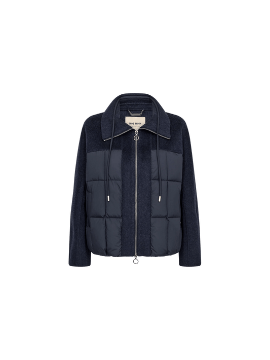 Young Ideas & Henmores -Harriet Loisa Knit Padded Jacket -468 Salute Navy -XS