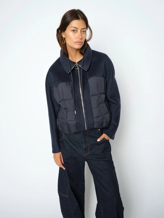 Young Ideas & Henmores -Harriet Loisa Knit Padded Jacket -468 Salute Navy -XS
