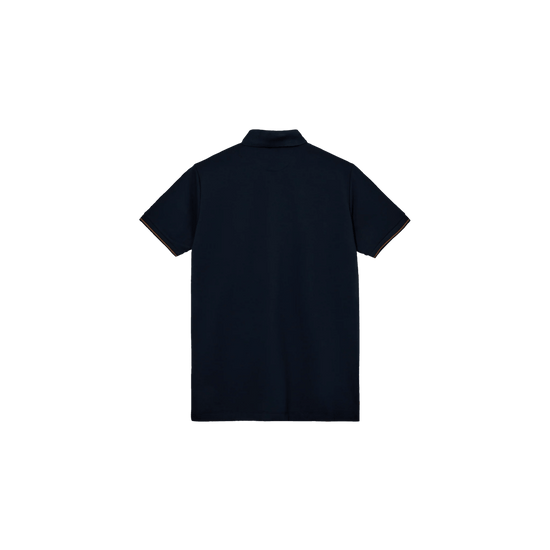 Young Ideas & Henmores -Harvey Short Sleeve Polo -466 Salute Navy Melange -M