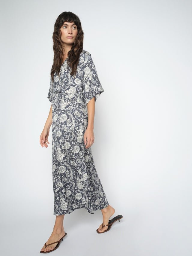 Young Ideas & Henmores -Hosh Winding Paisley Dress -191 India Ink -XS