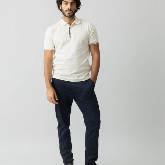 Young Ideas & Henmores -Hunt Soft String Trouser -469 Navy -32