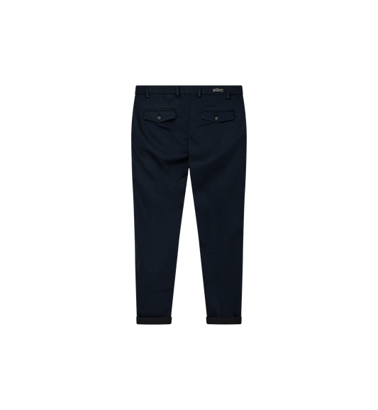 Young Ideas & Henmores -Hunt Soft String Trouser -469 Navy -32