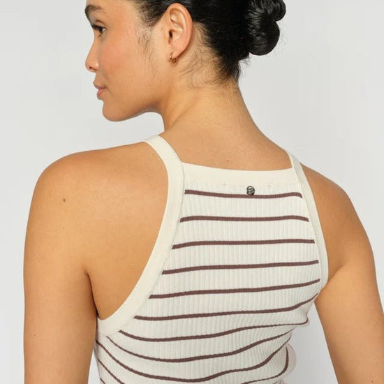 Young Ideas/Henmores - Imanja Caliz Stripe Knitted Vest - 165 Coffee Quartz - XS
