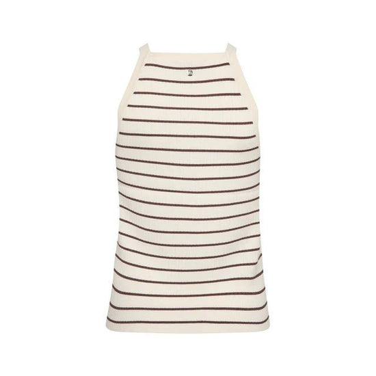 Young Ideas/Henmores - Imanja Caliz Stripe Knitted Vest - 165 Coffee Quartz - XS