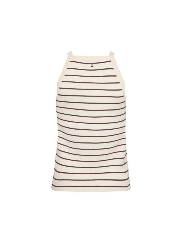Young Ideas/Henmores - Imanja Caliz Stripe Knitted Vest - 165 Coffee Quartz - XS