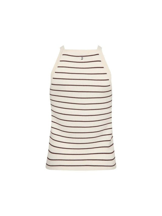 Young Ideas/Henmores - Imanja Caliz Stripe Knitted Vest - 165 Coffee Quartz - XS