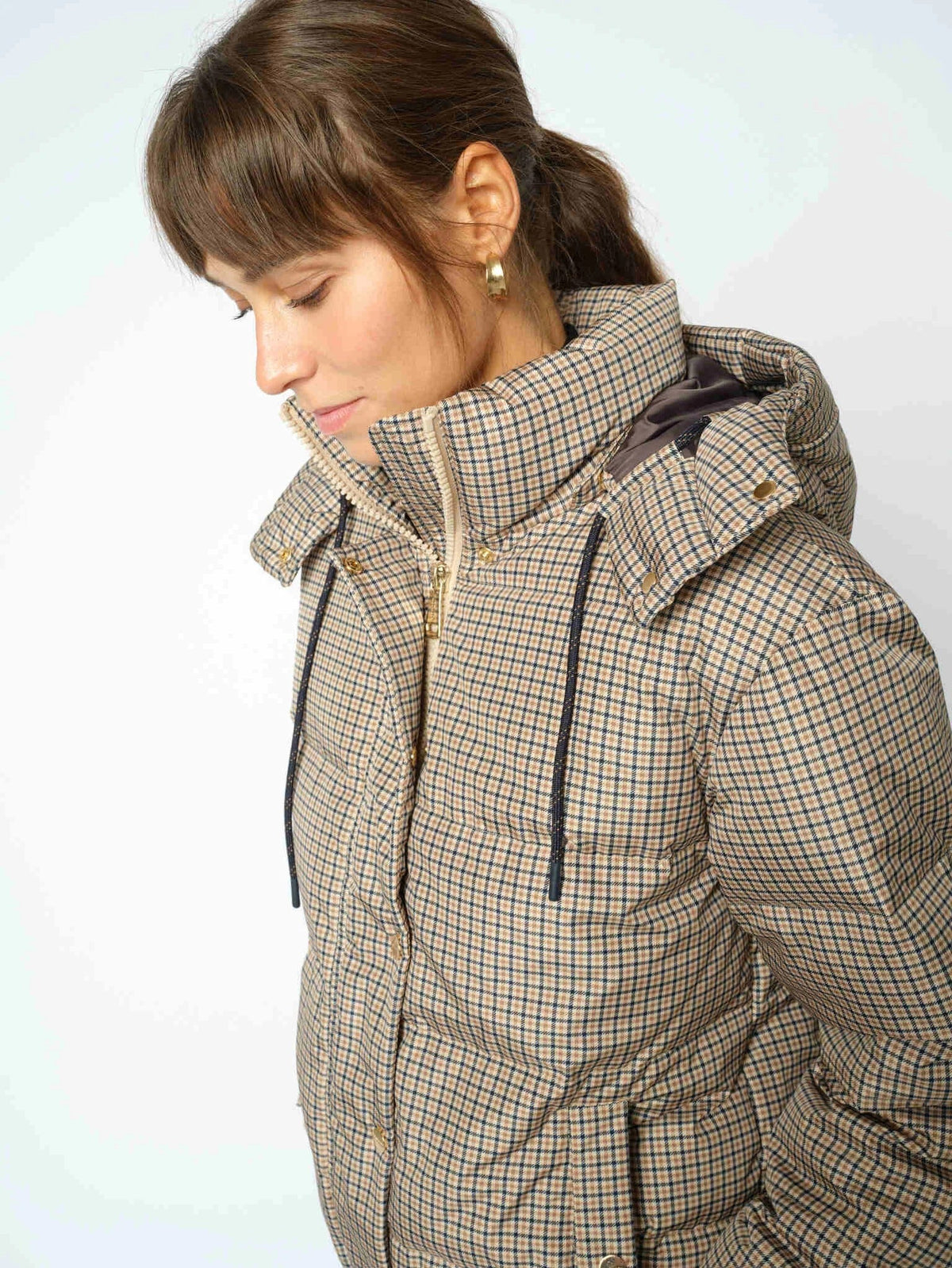 Young Ideas & Henmores -Jilly Miras Down Jacket -733 Doeskin Brown -XS