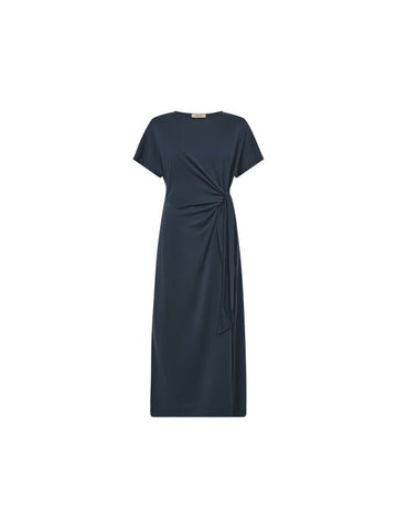 Young Ideas & Henmores -Juliette Knot Detail Midi Dress -191 India Ink -XS