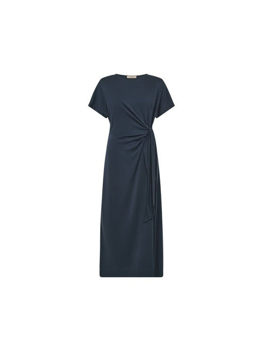 Young Ideas & Henmores -Juliette Knot Detail Midi Dress -191 India Ink -XS