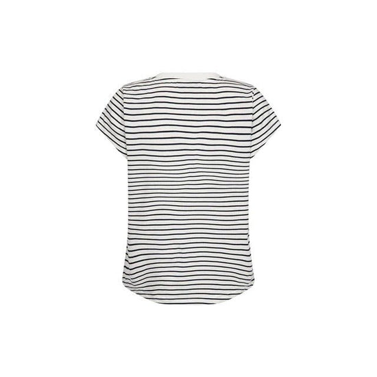 Young Ideas/Henmores - Kala Stripe V Neck T-Shirt - 468 Salute Navy - XS