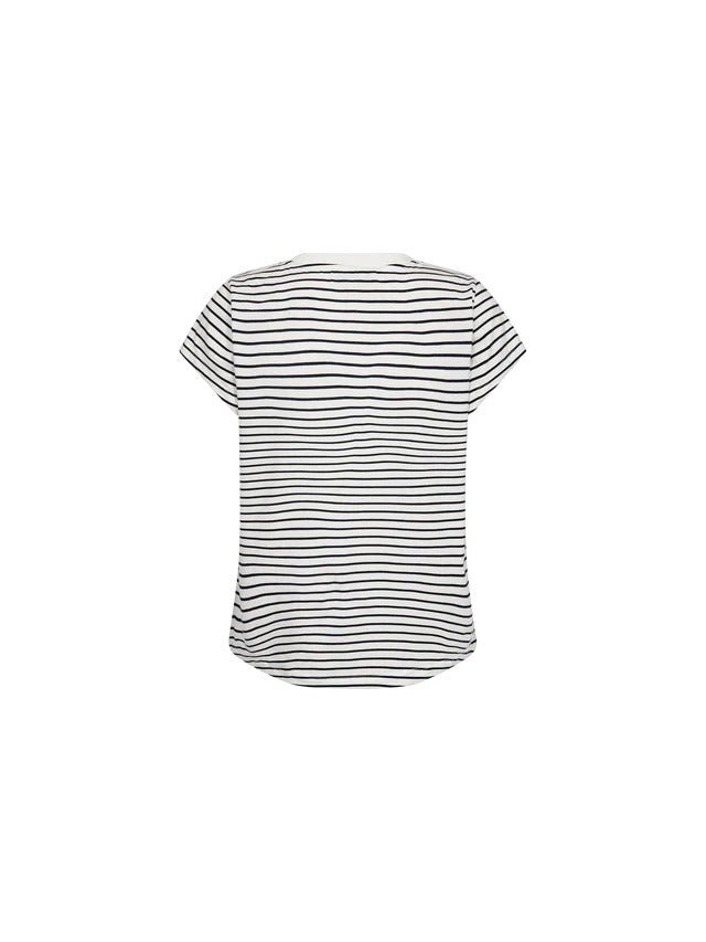Young Ideas/Henmores - Kala Stripe V Neck T-Shirt - 468 Salute Navy - XS