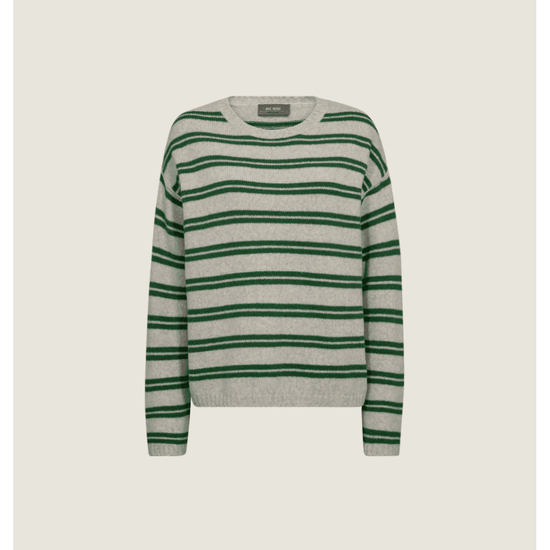 Young Ideas/Henmores - Khai Two Stripe Crew Neck Jumper - 838 Amazon Green - XS