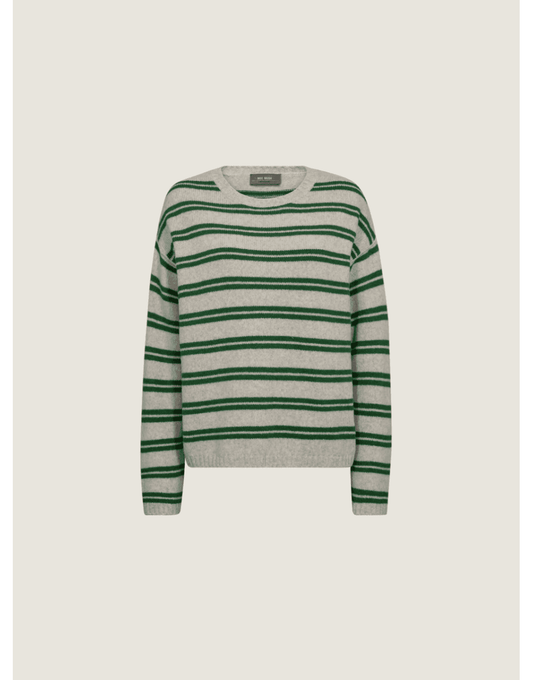 Young Ideas/Henmores - Khai Two Stripe Crew Neck Jumper - 838 Amazon Green - XS