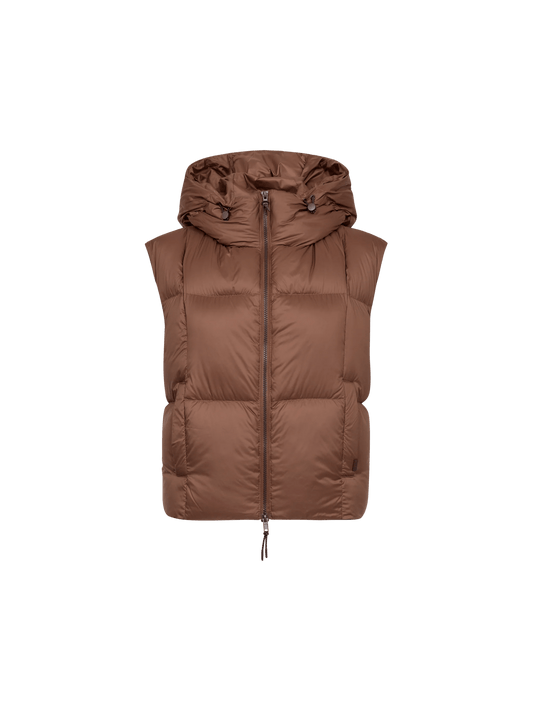 Young Ideas & Henmores -Kiara Tally Down Gilet -199 Downtown Brown -XS