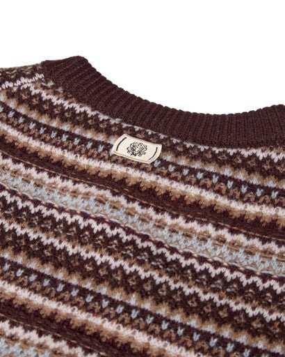 Young Ideas & Henmores -Laporte Pence Crew Neck Knit -769 Chocolate Brown -M