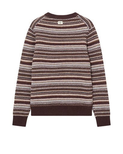 Young Ideas & Henmores -Laporte Pence Crew Neck Knit -769 Chocolate Brown -M