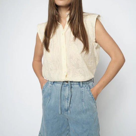 Young Ideas & Henmores - Leli Tie Up Denim Shorts - 406 Light Blue - 25