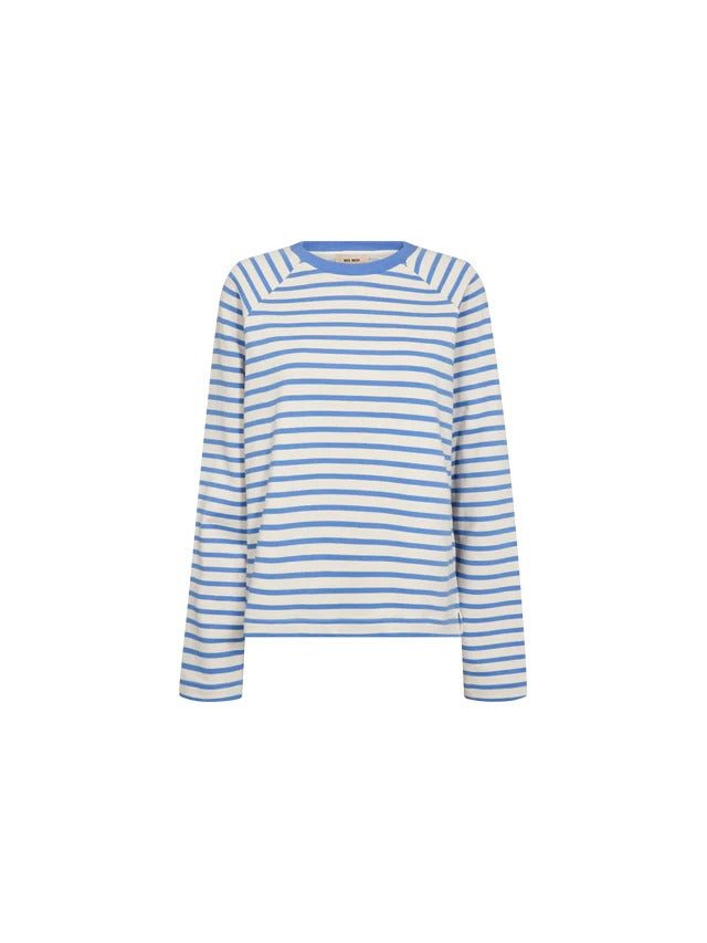 Young Ideas & Henmores -Lidy Striped Long Sleeve Sweatshirt -431 Ultramarine -XS