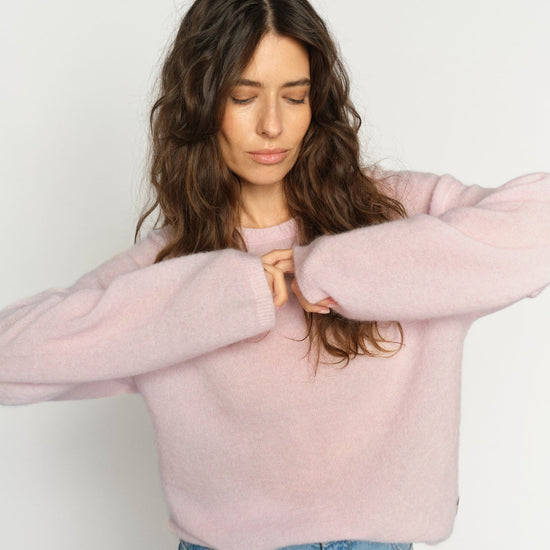 Young Ideas/Henmores - Mape Crew Neck Jumper - 745 Ballet Slipper - XS