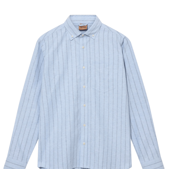 Young Ideas & Henmores -Marco Brush Stripe Shirt -406 Light Blue -M