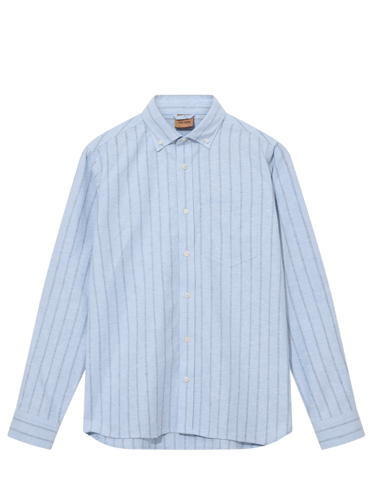 Young Ideas & Henmores -Marco Brush Stripe Shirt -406 Light Blue -M