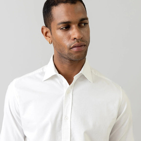 Young Ideas & Henmores -Marco Oxford Shirt -101 White -M