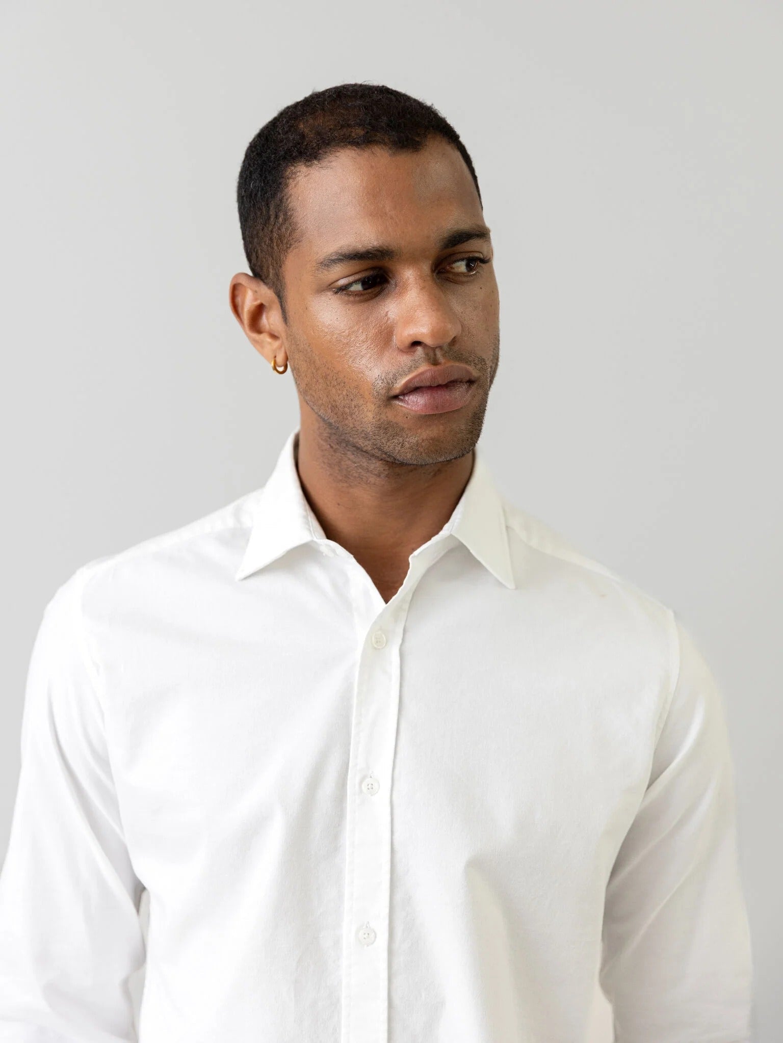 Young Ideas & Henmores -Marco Oxford Shirt -101 White -M