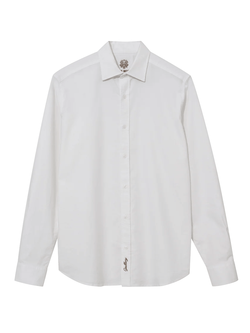 Young Ideas & Henmores -Marco Oxford Shirt -101 White -M