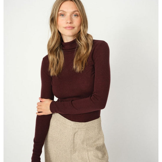 Young Ideas/Henmores - MMBouch Rollneck Knit - 159 Burgundy Fudge - XS