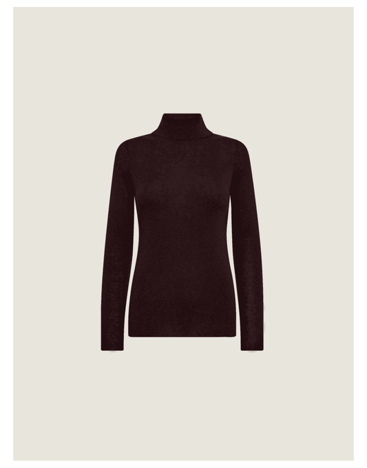 Young Ideas/Henmores - MMBouch Rollneck Knit - 159 Burgundy Fudge - XS