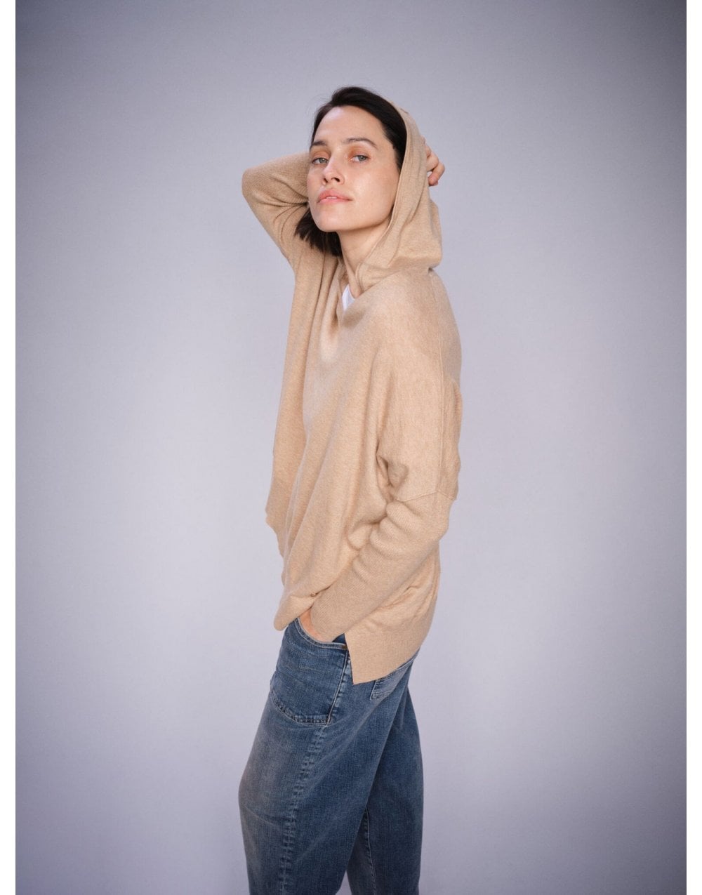 Young Ideas/Henmores - MMLita Hood Knit - 123 Sesame - S