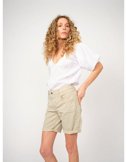 Young Ideas/Henmores - MMNaomi Treasure Denim Shorts - 239 Moss Grey - 25