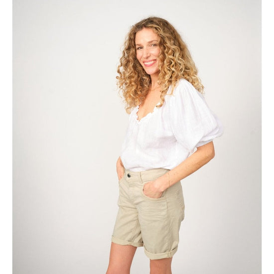 Young Ideas/Henmores - MMNaomi Treasure Denim Shorts - 239 Moss Grey - 25