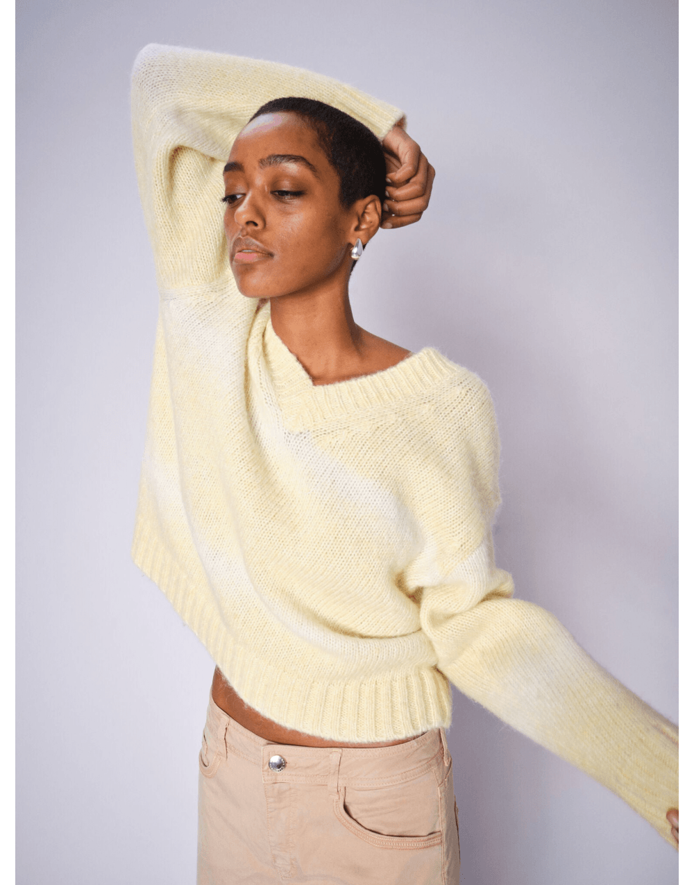 Young Ideas/Henmores - MMWelma Gradient Jumper - 208 French Vanilla - S