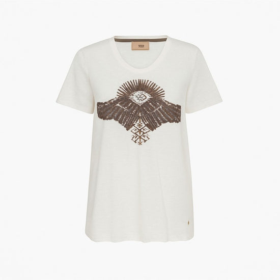 Young Ideas/Henmores - Nadine Wing Graphic T-Shirt - 180 Ecru - XS