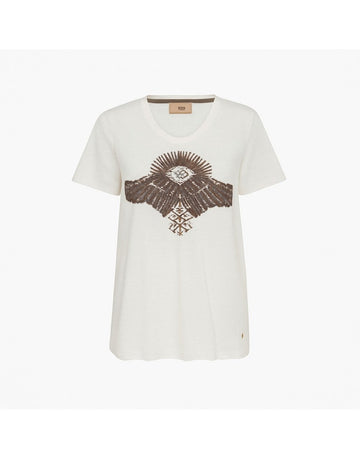 Young Ideas/Henmores - Nadine Wing Graphic T-Shirt - 180 Ecru - XS