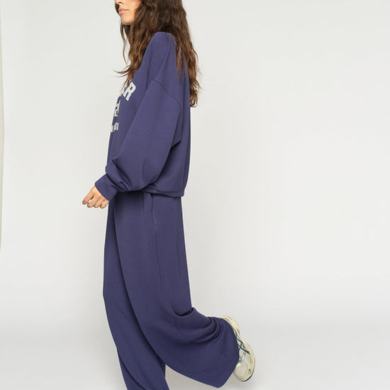 Young Ideas/Henmores - Nima Wide Leg Sweatpant - 845 Crown Blue - XS