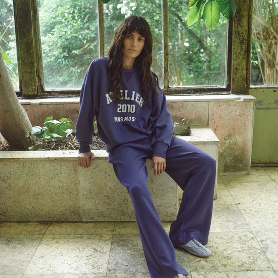 Young Ideas/Henmores - Nima Wide Leg Sweatpant - 845 Crown Blue - XS