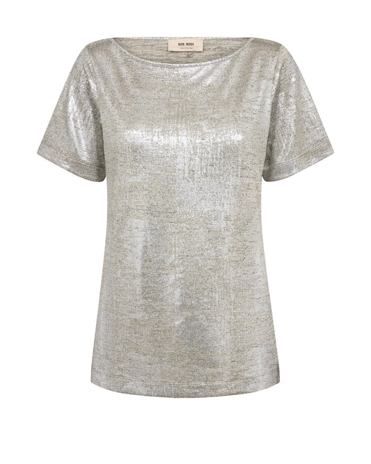 Young Ideas & Henmores -Niva Metallic T-Shirt -911 Silver -L