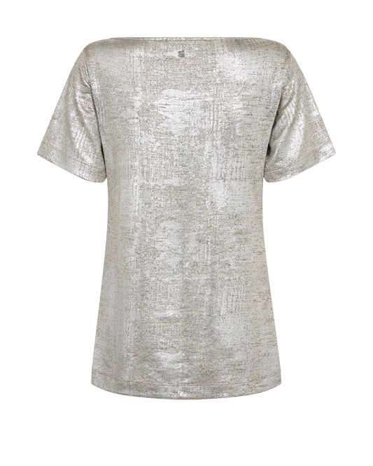 Young Ideas & Henmores -Niva Metallic T-Shirt -911 Silver -L