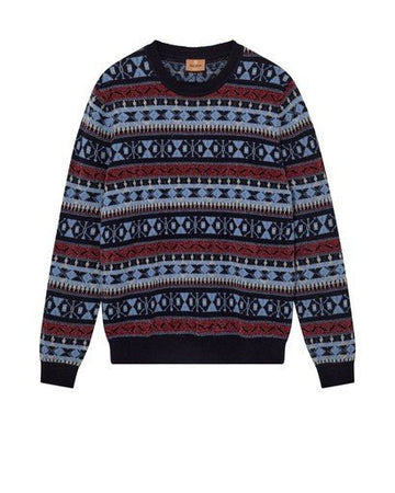 Young Ideas & Henmores -Patterson Jacquard Knit -469 Navy -M