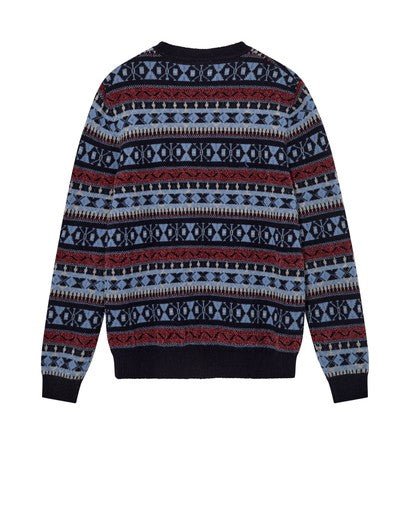 Young Ideas & Henmores -Patterson Jacquard Knit -469 Navy -M