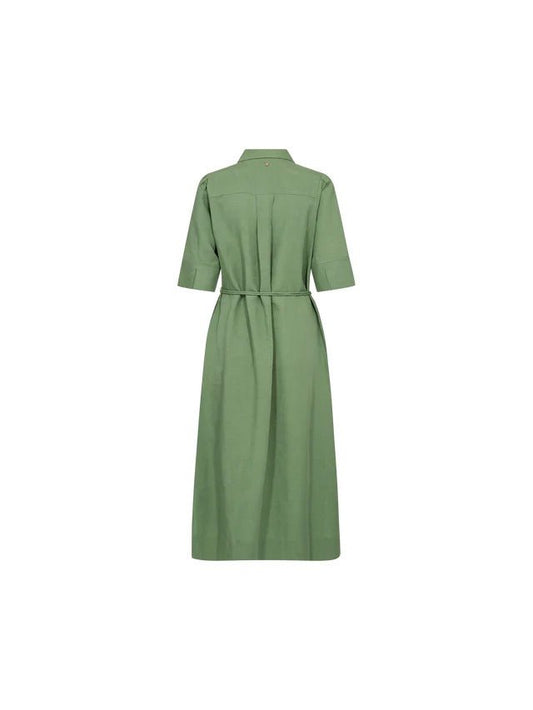 Young Ideas/Henmores - Rayas Alexis Button Down Dress - 846 Turf Green - XS